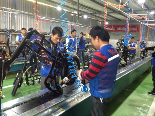 dây chuyển sản xuất xe đạp điện